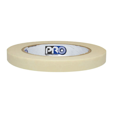 Crepe Paper General Purpose Masking Tape 60 Yards Long And Half Inch Wide Tan Adheres Well To A Variety Of Surfaces, side view