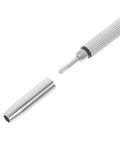 View of mini screwdriver from All In One Eyeglasses Repair Kit With Silicone Nose Pads, Mini Screwdrivers, Tweezers And Tiny Screws.