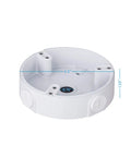 Weatherproof Aluminum Dome Camera Junction Box With Plug And Play Setup Rear Or Bottom Cable Pass Through Keeps Wires Hidden For Outdoor Security Compatible With Most Dome IP Cameras DIY Friendly Enclosure For Clean Install, 4.5 in