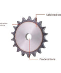 Heavy Duty 16A Industrial Flat Sprocket With 29 Teeth Made From Tough A3 Steel for precise conveyor drive detail view.