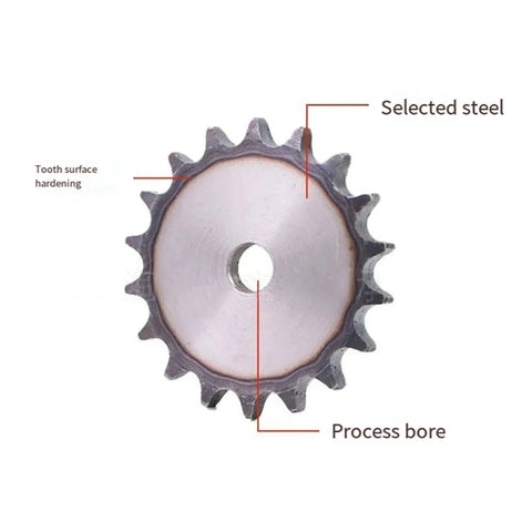 Heavy Duty 16A Industrial Flat Sprocket With 29 Teeth Made From Tough A3 Steel for precise conveyor drive detail view.