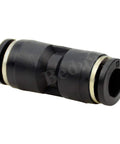 Plug And Play Push To Connect Pneumatic Fittings Half Inch To Half Inch Straight Quick Adapter For Air Lines No Tools Required Durable PET Body Suitable For PU PA PE PVC Tubing Leak Free Seal Pack Of 10 black 1/2 inch straight connector