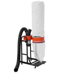Pro Grade Portable Dust Collector With 716 CFM Vortex Cyclone System, 1.5 HP Motor, 47 Gallon Bag, side view