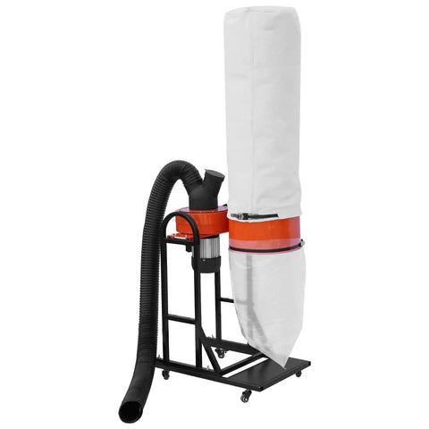 Pro Grade Portable Dust Collector With 716 CFM Vortex Cyclone System, 1.5 HP Motor, 47 Gallon Bag, side view