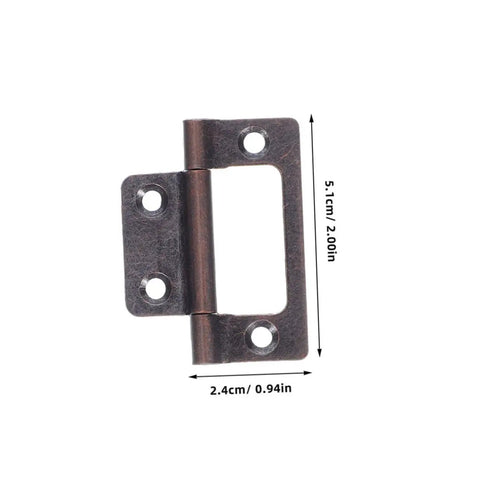 Stainless Steel Cabinet Door Hinges Self Closing Whisper Quiet Silent Technology Flat Flush Design, dimensions 5.1x2.4cm.