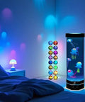 LED Fantasy Jellyfish Lamp With Color Changing Lights For A Chill Sensory Aquarium Mood Vibe 15 Inch Tall ambient night light display