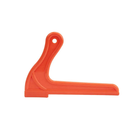 Solid L Shape Wood Push Sticks, Kickback Killer Table Saw And Router Table Guide, orange push block for table saw safety.