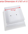 18 Pack White Solar LED Post Cap Lights For Outdoor Posts And Decks, 4x4 Square Fence Lamps interior dimension view