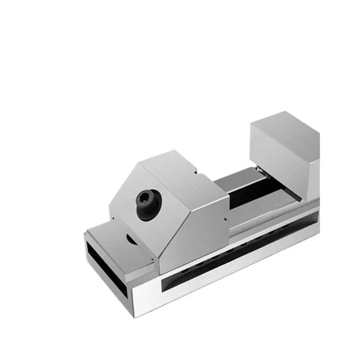 Two Point Five Inch CNC High Precision Flat Vise With Quick Adjust Jaw For Fast Acting Right Angle Grinding And Milling Bench Fixture Built Tough For Metalworking And CNC Machining, aluminum vise