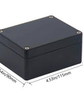 2 Pack IP65 Waterproof ABS Plastic Project Box Junction Boxes For DIYers Electronics Weatherproof Electrical Case Power Enclosure Black Outer Dimensions 4.53 By 3.54 By 2.17 Inches, black ABS enclosure