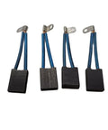 4Pcs Pack 6X15X20mm Carbon Graphite Brushes For Electric Forklifts And Golf Cart Motors High Durability Replacement Parts For Pallet Truck Stacker Motor Brush Sets, featuring black brush blocks and blue wires.