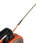 Klein Tools 56380 Non-Conductive Electrical Fish Tape showing the 100ft fiberglass wire puller with steel leader for smooth feeding.
