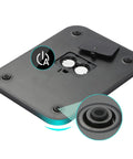 Bottom view of Smart Food Scale With Nutritional Calculator, showing battery compartment and anti-slip pads