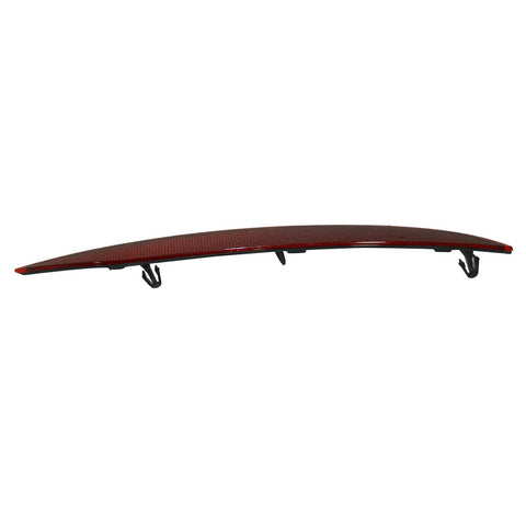 Straight Swap Heavy Duty Rear Bumper Reflector Light Lens Trim For Tesla Model X Right Side Red Marker Lamp Housing 2016 To 2021 No Fuss Precision Fit Upgrade, side view showing hooks.