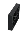 Premium H Block Riser Pads For Skateboards Offer Six Hole Mount Design, black plastic riser pad, half inch thick for elevating decks.