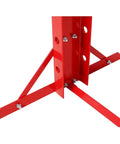 No Sweat 30 Ton Air Hydraulic Shop Press With Built In Gauge And Fast Connect Air Pump, H frame structure with heavy-duty steel base.