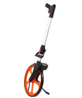 Fabater Measuring Wheel, 0 9999 9m or 0 9999 9ft Range Hand Measuring Wheel with orange wheel and aluminum handle.