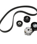 Top Notch Drive Belt Idler Pulley And Tensioner Kit With Four Essential Parts LR011327 LR035545 For Land Rover Discovery Lr4 And Sport that keeps engine running smooth and quiet like new, belt and four pulleys
