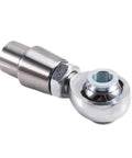 Rock Solid Four Piece 5/8 Inch 18 Thread Heim Joint Rod End Kit With Spacers showing a polished metal heim joint end.