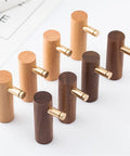 Heavy Duty Solid Brass And Walnut Wood Wall Hooks Secure Your Gear Easy As Pie Install Top Notch Entryway Organizer in various wood finishes.