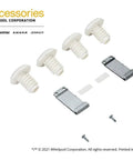 Stack Kit For Standard And Long Vent Dryers OEM Replacement Part W10869845 Replaces W10298318RP showing brackets and screws