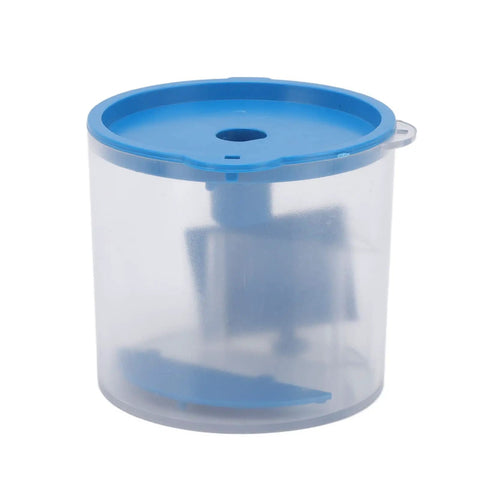 Straight Up Automatic Fish Feeder And Aquarium Food Dispenser That Keeps Your Tank Stocked With No Sweat Battery Powered Pet Gear For Travel And Crazy Busy Weekends, clear plastic hopper with blue lid.