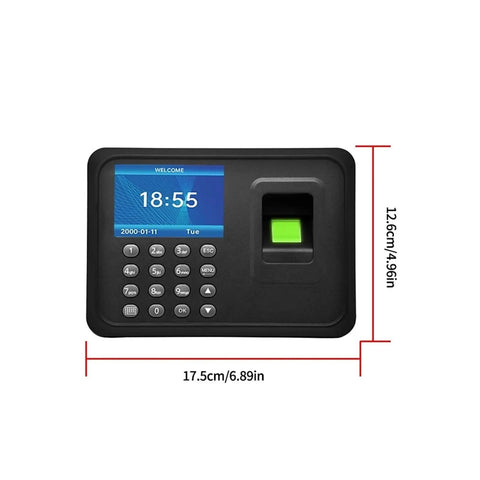 Top Notch Biometric Fingerprint Time Clock For Hassle Free Employee Attendance Logging And Smooth Shift Tracking. Handheld device with screen.