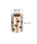 Slick Linear Motion Sleeve Bearings Built Tough With Self Lubricating Brass Graphite Providing Hassle Free Oilless Bushings For A Smooth Ride In Industrial Projects six millimeter bore twelve millimeter outer diameter 19 millimeter height pack of two
