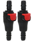 Upgraded Two Pack Hydration System Quick Disconnect for Quarter Inch Drink Tube with Auto Shut Off Leak Free Connection