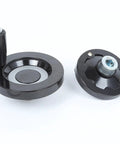 Heavy Duty Black Round Hand Wheel With Detachable Rotary Handle For Milling Machine Adjustable Ø63 To 200Mm Bakelite Grip And Smooth Operation, side view