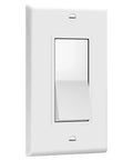 3-Way Decorator Paddle Light Switch With Gloss Finish, Quiet Paddle Action, Easy Install, White, 15A, Single Pole or 3-Way