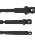 Get A Durable Chrome Vanadium Socket Adapter Kit That Fits Your Electric Drill For Quick Fixes And DIY Projects With Secure 1/2 3/8 And 1/4 Inch Versatile Drive Adaptors Built Tight For Real Tough Stuff. Three black chrome vanadium drill socket adapters