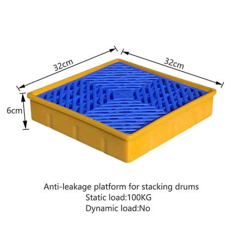 Heavy Duty Hdpe Spill Containment Pallet Zero Leak Modular Drum Catch Tray Built Tough For Garage And Workshop Use Solid As A Rock No Drip Nonsense Easy Link Design For Gasoline Diesel And Industrial Fluids