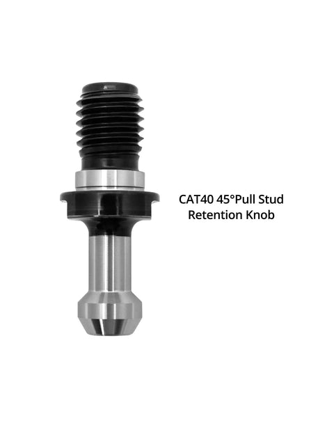 Heavy Duty 45 Degree Pull Stud Retention Knob Set for Haas CAT 40 CNC Tool Holders with durable carbon steel and black oxide finish