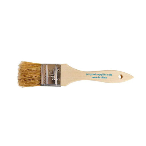 Single brush from 36 Pack One Point Five Inch Chip Paint Brushes With All Natural China Bristles Square Trim And Solid Wood Handles