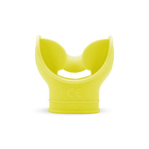 Yellow silicone snorkel mouthpiece for Two Pack Silicone Snorkel Mouthpiece Replacement For Scuba Regulators.
