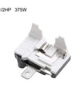 Front view of Refrigerator Start Relay Kit 12 Ohm 4 Pin With Compressor Thermal Overload Protector 1/2 HP 375W Easy Install.