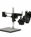 SM-4TZ-B 90X Trinocular Stereo Zoom Microscope With Double Arm Stand 3.5X To 90X Zoom Super Widefield Optics For Crystal Erect Images Black Finish
