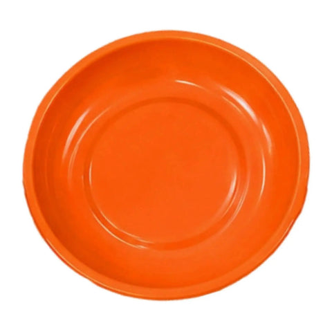 Pocket Sized Durable Quality Stainless Steel Screw Organizer Bowl Tool Tray Storage Container For Auto Parts Holder Portable Dish Grab And Go Perfect For Workshop Garage And Home Improvement With 10 Cm Diameter, orange top view