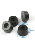 100 Piece Set Top Notch Rubber Furniture Chair Leg Protectors With Glide Sliders 18X15X8Mm black rubber caps for chair legs.