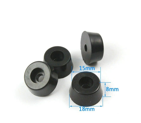 100 Piece Set Top Notch Rubber Furniture Chair Leg Protectors With Glide Sliders 18X15X8Mm black rubber caps for chair legs.
