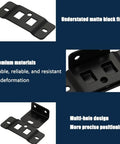 Heavy Duty Stainless Steel Corner Brackets For Real World Furniture, Zero Stress Quick Fit Locking Inserts with matte black finish.