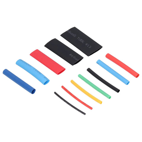 Top Rated Heat Shrink Tubing Kit With 2 To 1 Shrink Ratio In 5 Hottest Colors And 12 Super Sizes For Electrical Wire Wrap, Home Diy Repairs, And Professional Maintenance Projects Done Right. assorted heat shrink tubing pieces in 5 colors and multiple sizes