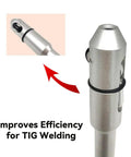 Wire Feeding Pen Tool For TIG Welding, close-up of aluminum rod holder with smooth grip and compact design.