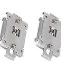 Two Pack 35mm DIN Rail Mount Clips For Solid State Relays Zinc Plated Iron Relay Brackets Rugged Guide Rail Holders For Easy Install In Control Cabinets And Industrial Electrical Panels, zinc-plated iron