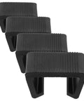 4 Piece Patio Furniture Clip Fasteners For Sofas And Chairs, heavy duty plastic clamps, grooved connectors, front view