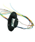 Black 2A Six Channel Slip Ring Rotary Connector For Pan Tilt Stage Lighting And Monitoring Gear Pro Grade Delivering