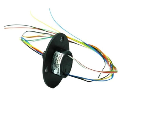 Black 2A Six Channel Slip Ring Rotary Connector For Pan Tilt Stage Lighting And Monitoring Gear Pro Grade Delivering