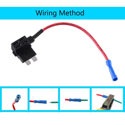 Add A Circuit Fuse Tap Piggy Back Blade Holder Plug Socket 12V 24V Car Pack Of 5 For Dash Cam Alarm GPS And Phone Charger