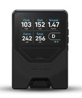 LM1 Portable Mini Launch Monitor displaying club speed, ball speed, smash factor, carry, and total yardage for golfers.